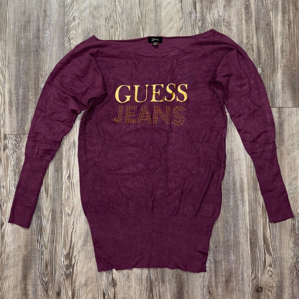🌷3/$25 Guess Bedazzled Long Sleeve Tunic